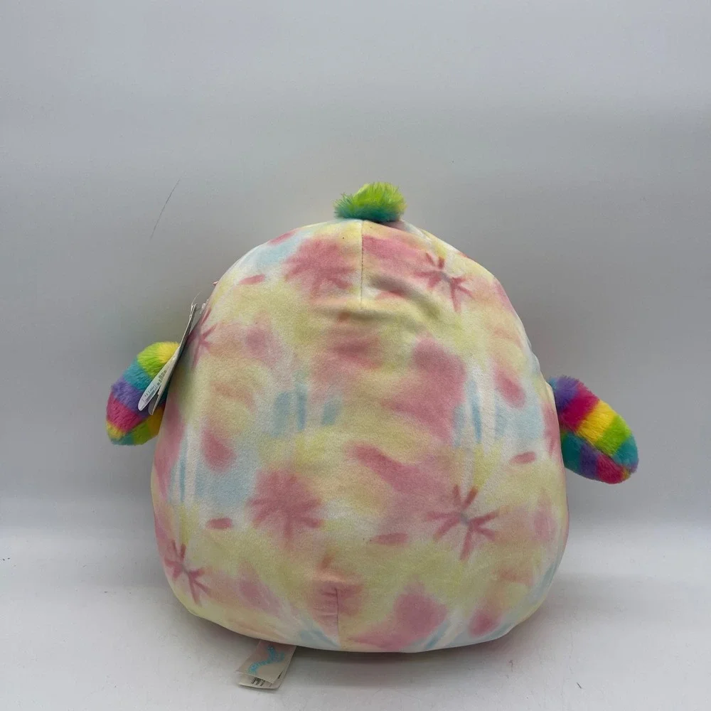 NWT Squishmallows S11-1329 11 Inch Multicolor Toucan Carmella Tie Dye Plush